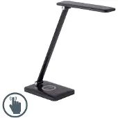 JUST LIGHT LED skrivbordslampa Florentina, dimbar, Svart, Arbetsrum / kontor, Syntetmaterial, LED-bordslampa