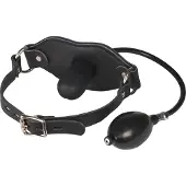 Master Series Silencer Uppblåsbar Silikon Penis Gag - Svart - Svart