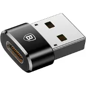 Baseus Mini Serie USB 2.0 / USB 3.1 Typ-C Adapter - Svart