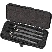Wiha 32349 Pincett-set 4 delar Spets, Flat-bred, Avrundad