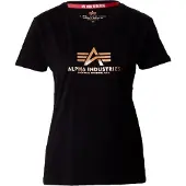 SKECHERS Basic Foil Print Short Sleeve T-shirt Svart S Kvinna