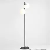 Aldex Golvlampa , Dione, Svart, Vardagsrum, Glas, Modern