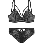 Petite fleur GOLD Underkläderset svart