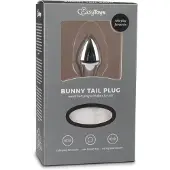 Easytoys Fetish Collection Bunny NO1 - metall analkolv med kaninsvans (silver-vit)