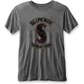Ginza.se Slipknot: Unisex Burnout T-Shirt/World Tour (Charcoal Grey) (X-Large)