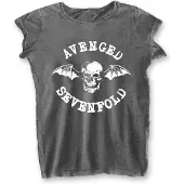 Ginza.se Avenged Sevenfold: Ladies Burnout T-Shirt/Deathbat (Charcoal Grey) (XX-Large)