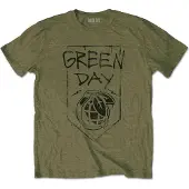 Ginza.se Green Day: Unisex T-Shirt/Organic Grenade (Military Green) (XX-Large)