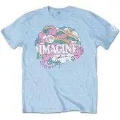 Ginza.se John Lennon: Unisex T-Shirt/Rainbows, Love & Peace (Light Blue) (Small)