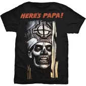 Ginza.se Ghost: Unisex T-Shirt/Here's Papa (Black) (Back Print) (Small)