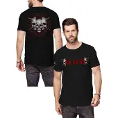 Ginza.se Tool: Unisex T-Shirt/Skull Spikes (Black) (Back & Sleeve Print) (Large)