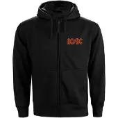 Ginza.se AC/DC: Ladies Zipped Hoodie/Logo (Black) (Back Print) (Small)