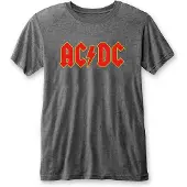 Ginza.se AC/DC: Unisex Burnout T-Shirt/Logo (Charcoal Grey) (Small)