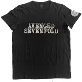Ginza.se Avenged Sevenfold: Unisex T-Shirt/Logo & Death Bat (Black) (Applique) (X-Large)