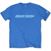 Ginza.se Billie Eilish: Unisex T-Shirt/Blue Racer Logo (Blue) (Sleeve Print) (Medium)