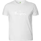 Ginza.se The Beatles: Unisex T-Shirt/Drop T Black-On-Black (White) (Hi-Build) (X-Large)