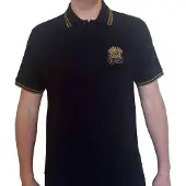 Ginza.se Queen: Unisex Polo Shirt/Crest Logo (Black) (Large)
