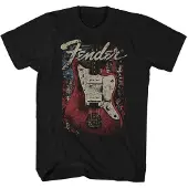 Ginza.se Fender: Unisex T-Shirt/Distressed Guitar (Black) (XX-Large)