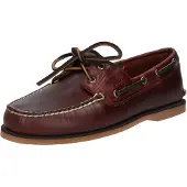 Timberland för män. TB0250772141 Klassiska nautiska skor i brunt läder (43.5 W), Hud, Karta, Ingen, Casual