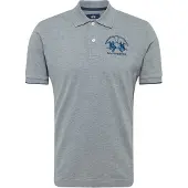 La Martina Grigio Bomull Herr Polo