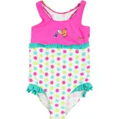Playshoes Baddräkt 'DIE MAUS' gul / jade / fuchsia / vit