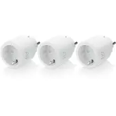 Deltaco SH-P01 - Smart kontakt - trådlös - 802.11b/g/n - 2.4 Ghz - vit (paket om 3)