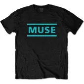 Ginza.se Muse: Unisex T-Shirt/Light Blue Logo (Black) (XX-Large)