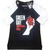 Ginza.se Green Day: Ladies Raglan T-Shirt/American Idiot (Black & White) (XXX-Large)