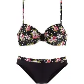 LASCANA Bikini grön / rosa / röd / svart