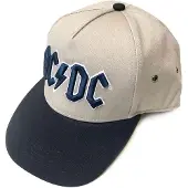 Ginza.se AC/DC: Unisex Snapback Cap/Navy Logo (Black & Sand)