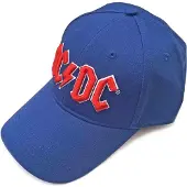 Ginza.se AC/DC: Unisex Baseball Cap/Red Logo (Mid-Blue)