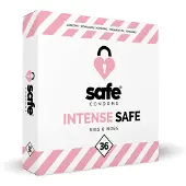 Safe Intense - Kondom med räfflor och noppor - 36-pack