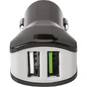 Celly CC2USBTURBOBK - Strömadapter för bil - 3.4 A - 2 utdatakontakter (USB) - svart