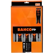 Bahco Phillipsfit Slotted With Rubber Handle Skruvmejselset 7 Enheter