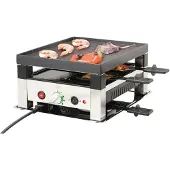 Solis 7611210977568, 4 personer, Rostfritt stål, Svart, Silver, Temperatur, Knappar, Rotations-, 1020 W