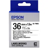 Epson LK-7WB2 | svart text - vit tejp | 36mm (original)