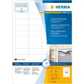 Herma 9536 Folieetiketter 45.7 x 21.2 mm Folie, matt Vit 1920 st Extra starkt Laser, Laser, färg, Kopiator, Färgkopiator