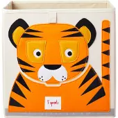 3 Sprouts Förvaringslåda - 33x33x33 - Tiger - - One Size - Låda