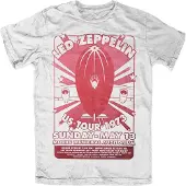 Ginza.se Led Zeppelin: Unisex T-Shirt/Mobile Municipal (White) (Small)