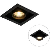 QAZQA Modern infälld spotlight svart justerbar - Tak