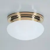 BERLINER MESSINGLAMP Taklampa HARRY, dimbar, Mässing / guld, Vardagsrum / matsal, Glas, Antik, Taklampa