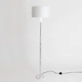 Holländer Golvlampa Cancelliere Rotonda, Förkromad / silver, Vardagsrum / matsal, Textil / tyger / siden, Design, Golvlampa