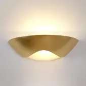 Holländer Uplight vägglampa MATTEO, dimbar, Mässing / guld, Vardagsrum / matsal, Keramik, Modern, Vägglampa, vägglampa inomhus