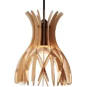 Bover Hänglampa Domita, dimbar, Ljust trä, Vardagsrum / matsal, Trä, Design, Pendellampa