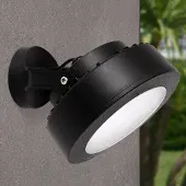 Fumagalli 1891 Spot Tommy rund svart 1 lampa 10W CCT, Svart, Syntetmaterial, Modern, LED-utomhuslampa