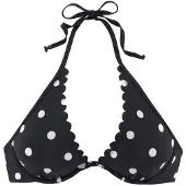 LASCANA Bikiniöverdel svart / vit