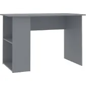 vidaXL Skrivbord grå 110x60x73 cm konstruerat trä