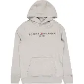 Tommy Hilfiger Hoodie - Essential - Organic - Gråmelerad - - 3 år (98) - Hoodie