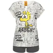 Peanuts Kort pyjamas gul / grå / vit