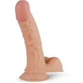 Huismerk Derek - realistisk dildo med pung - 22 cm natur