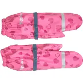 Playshoes Handskar 'Herzchen' grå / violettblå / rosa / pitaya